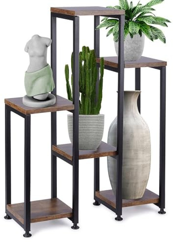Vilde Blomställ blomtrappa växtstativ blompelare växtpelare blomhylla i metall 6 våningar 70 cm