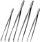 Pinzas de Cocina Acero Inoxidable Juego de 4 Unidades(2x30.5cm + 2x25.4cm): GEEKHOM Largas y Finas - Para Cocinar, Asar, Hornear, Freír, Barbacoa, Ensaladas y Postres - Profesionales Chef y Hogar
