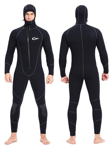 Traje de neopreno de camuflaje for pesca submarina, traje de neopreno de 5MM for hombre, conjunto separado de 2 piezas, traje de buceo for surf y snorkel, traje de baño de aguas profundas(X-Large)