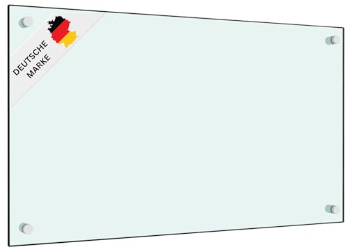 DELUKE® Küchenrückwand Glas - 80x40cm Weiß | Wandverklediung Küche Wandschutz Spritzschutz Herdspritzschutz Glasplatte Rückwandküche Küchenwand Design