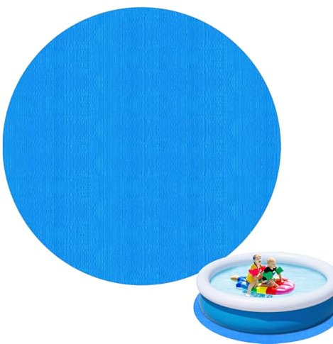 Tappetino rotondo per piscina, per piscine A-bove, tappetino extra spesso, protezione contro le forature, per prato, , cortile, esterno, pietra, cemento, ghiaia, superfici in