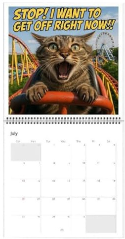 FVPKYUR Calendrier Mural 2026 | Calendrier Mensuel Annuel Complet | Organisateur Hebdomadaire Du Dimanche Au Samedi | Pour Adolescents Adultes Amateurs D'Animaux Enseignants Etudiants