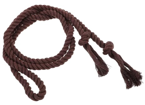 JOINPAYA Cintura Lunga Intrecciata in Cotone Marrone con Cordino Regolabile per Abiti Medievali e Stile Romano Cintura da Uomo e Ragazza per Uso Versatile e Comfort Quotidiano