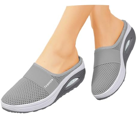 Lggwunsi Ciabatte Ortopediche Donna - Traspirante Ciabatte Donna Estive Comodi Elasticità Scarpe In Rete Ortopediche Donna Estive Leggeri Camminata Sneakers Con Cuscino D'Aria,Chiaro,37