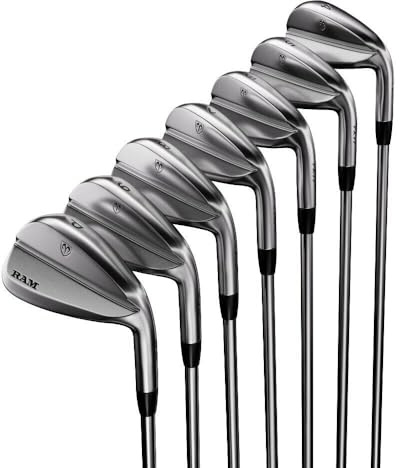 Ram Golf FX77 Stainless Steel Players Distance Iron Set, 4-PW, Mens Right Hand (Steel - Standard Length, Regular)