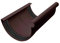 INEFA Rinnenverbinder halbrund, PVC NW125 / 125mm Dunkelbraun Dachrinnenverbinder, einfache Steckmontage, Made in Germany