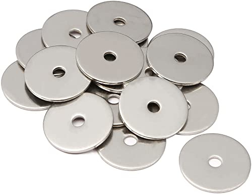 AMLOOPH M8 Washers, M8 x 25mm A2 Stainless Steel Flat Penny Washers 20Pack | Metal Flat Washers Thickness 1.5mm, Large OD Plain Wide Metal Round Flat Spacer Repair Washer for Screws Bolts