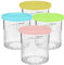 Eiscreme-Behälter, Ersatz-Pint und Deckel, 680 ml, für Ninja Creami, kompatibel mit NC500 NC501 Deluxe, BPA-frei, spülmaschinenfest, luftdicht, blattsicher, 4 Stück, Rosa, Grün, Blau, Gelb