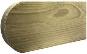 Premium Picket Garden Fencing - Timber Treated Wood Fencing Boards (3'' x 5ft) Rounded Top Planed and Smooth Round Top Pales, UK (Pack of 30)