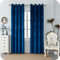 GIRASOLE HOME Paire de rideaux Adélaïde doux occultants thermiques en velours 2 panneaux de 140 x 280 cm avec œillets bleu