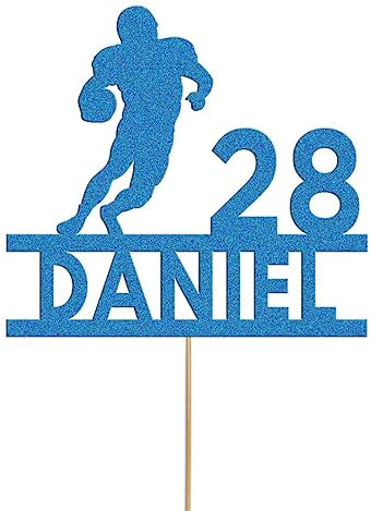 Custom Rugby Cake Topper Personalised Name & Age Rugby Sports Fan Cake Decoration