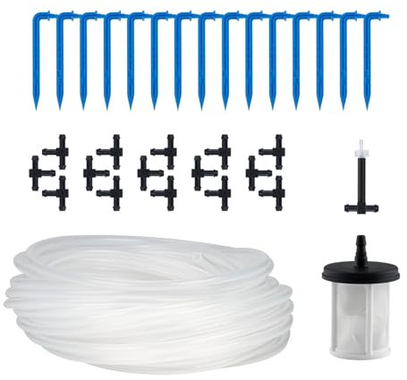 Kit di ricambio automatico per 15 piante in vaso, set di espansione accessori per irrigazione a goccia automatica programmabile dispositivi timer autoirrigazione