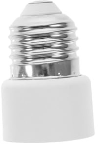 Glowster Adaptateur E27 vers E14, blanc, polyvalent et facile à installer, idéal pour les lampes et les ampoules de différentes tailles.