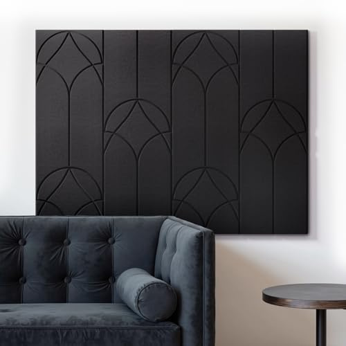 Paneles Acusticos Autoadhesivos, 12 Piezas, Panel Acustico Decorativos para Pared, Techo, Puertas, Home Estudio, Gaming Room Acoustic Panels, Placas Absorbentes Acusticas, 30 x 30 x 0,9 cm, Negro