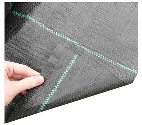 Toile de protection contre les mauvaises herbes très résistante – 0,8 m x 15 m – Bâche de protection pour terrasse, potager, parterres de fleurs et aménagement paysager – Revêtement de jardin noir