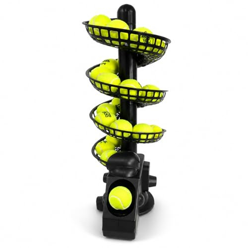 Machine à balles de tennis, fréquence d'alimentation de 3,5 secondes, capacité de 28 balles, entraîneur de tennis léger pour adulte pour la pratique et le développement des compétences
