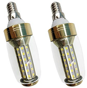 WeFoonLo Pack of 2, 8W 2800-3200k E14 LED Corn Bulb Energy Saving Candelabra Bulb for for Ceiling Light Wall Sconce Lamp (Cool White)