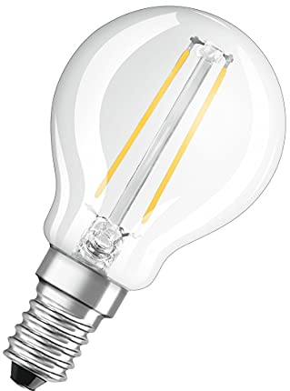 OSRAM LED-Lampen mit E14 Sockel | klassische Miniballform, energiesparend, 25W-Ersatz, klar, warm weiß | PARATHOM CLASSIC P 25 2.5 W/2700 K E14