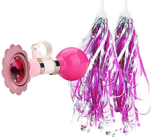 U-LIAN Kids Bike Horn Children Bicycle Bell Streamers and Bike Bell for Girls Bike Accessories for Girls or Boys