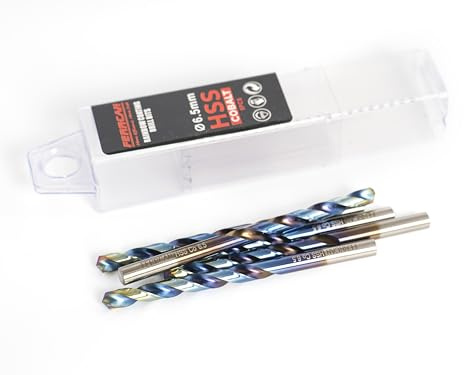 Ferrcan Metallborr HSS DIN338 M35 5% kobolt färdig regnbåge för borrar i rostfritt stål, järn och andra metaller 5-pack per mätning (6,5mm)
