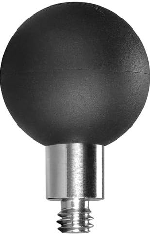 FANAUE Adaptador de cabeza esférica de 25 mm con rosca de 1/4 de pulgada, compatible con soportes GPS Garmin, accesorios para soportes para bicicletas, motocicletas y teléfonos inteligentes