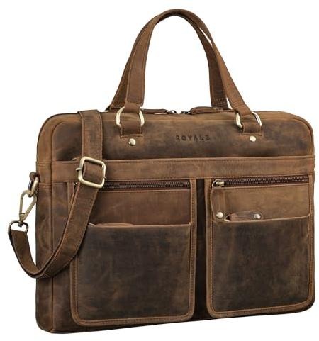 ROYALZ sac à bandoulière cuir homme San Francisco sacoche pour ordinateur portable 13-14 pouces sac d'affaires messager vintage