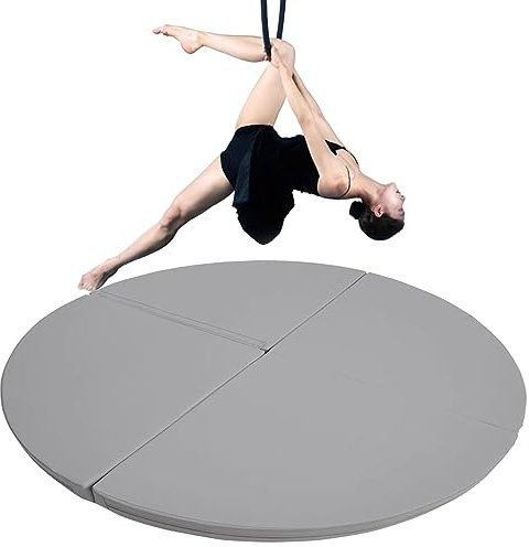 Stangen-Absturzmatte 3 Fuß/3,5 Fuß/4 Fuß/4,5 Fuß/5 Fuß/5,5 Fuß/6 Fuß/6,5 Fuß – Heim-/Studio-Pole-Dance-Matte für Tänzer, Anfänger und Profis, graue Yoga-Übungsmatten, Tanzkissen, Fallschutzp