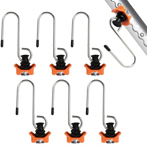 JurciCat 6 Pezzi Ganci Per Guide Airline Guida Di Linea Aerea Raccordo Per Rotaia Aerea Per Sospensioni Per Furgoni Camper Autocarri