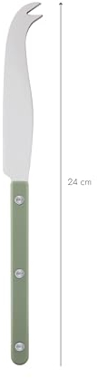 SABRE PARIS - Käsemesser 24 cm - Bistrot - Für alle Käsesorten - Edelstahl & Nylon - Spülmaschinenfest -Spargelgrün