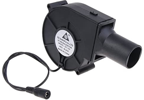 OAJABBGE 9733 Ventilateur de cuisine 12 V pour l'extérieur Allume-feu Ventilateur de barbecue Ventilateur de conduit d'air de 33 mm de diamètre (bloc d'alimentation non inclus)