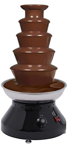 Fontaine à Chocolat Électrique à 5 Niveaux, Fontaine à Chocolat Electrique, Grande Fontaine à Chocolat en Acier Inoxydable, Fonction de Fonte, Fontaine à Chocolat de 7 LB, pour Fête d'Anniversaire,