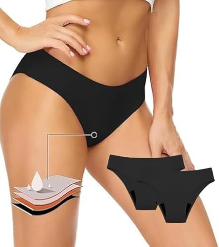 Costume da Bagno Mestruale per Ragazze e Adolescenti, Pantaloni da Nuoto per Il Periodo, Costumi da Bagno Donna Bikini a Vita Alta, Bikini Donna Ciclo Mestruale Basic Slip, Slip del Periodo Assorbenti