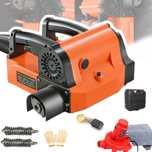 Wall Grinding Machine, Electric Tool Rough Planer, Depth Adjustable 0-4mm, No-Load Speed 1000-4000r/min, Double Handle Design for Precise Wall Finishing