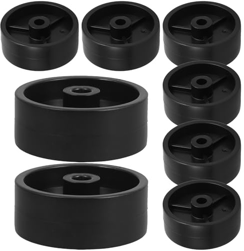 Anneome 8 Piezas Rueda de Calentador de Patio de Propano Negra de Plástico con Orificio de Montaje de 8.5mm para Reducir Desgaste y Facilitar Movilidad en Céspedes y Patios