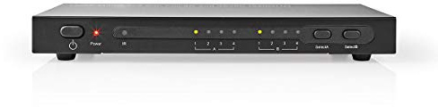 Nedis HDMI™-Matrix - 4-zu-2-Port - 4X HDMI™-Eingang - 2X HDMI™-Ausgang - Schwarz