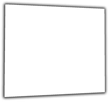 decorwelt | Küchenrückwand Weiß Spritzschutz aus Glas 65x60 cm Wandschutz Herd Spüle Küchenspritzschutz Fliesenschutz Fliesenspiegel Küche Dekoglas