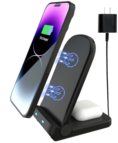 Caricatore senza fili Caricatore Wireless 15W Wireless per Phone Charger Holder WirelessTelefono per iPhone 15 14 13 12 11 Pro Max Samsung Galaxy Google Pixel