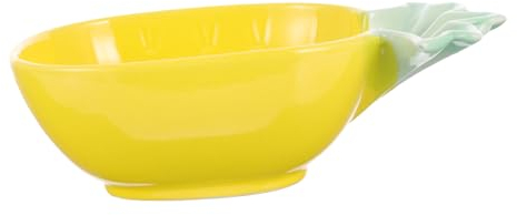MAGICLULU Ceramic Pineapple Salad Bowl Boys and Girls Rice Bowl Yellow Creative Fruit Serving Dish Home Kitchen Tableware