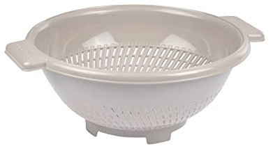Homéa, Passoire Plastique D25 x H10 cm Taupe