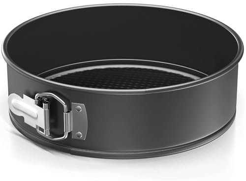 CHEFZOCO Molde repostería Redondo, Molde para Bizcochos, Molde para Horno, Molde Tarta, Molde Pasteles, Soporta hasta 230ºC, Antiadherente, Liberación rápida Clip-Clap, Diámetro 20 cm