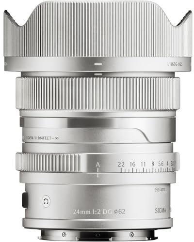 SIGMA Objectif 24mm f/2 DG Contemporary Silver Compatible avec Monture L