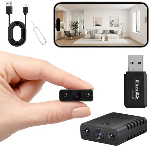 Mini Cámara, Cámara de Vigilancia 4K HD WiFi