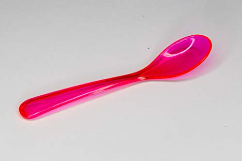 Kimmel Eierlöffel Babylöffel Dessertlöffel (6 Stück) Mehrweg, Kunststoff, Rot-transparent, 21-000-3314-1