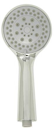 Croydex Amalfi Five Function Shower Head - Large Shower Head with Rub Clean Nozzles, Ideal for All Shower Types