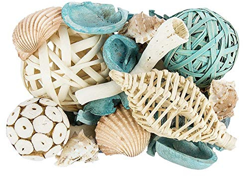 Ideen mit Herz Potpourri | Maritim | 500 g | Natur | türkis | Verschiedene Deko-Elemente