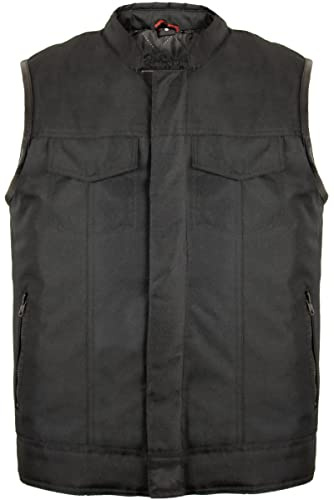 MDM Motorcykelväst bikerjeans väst i svart, svart, 4XL