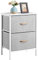 Yaheetech Chest of Drawers, Fabric Storage Wardrobe Cabinet with 2 Easy Pull Drawers, Metal Frame Cloth Organizer Unit for Living Room/Bedroom/Hallway/Nursery, Light Grey, 45 x 30 x 61.5 cm
