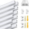 Pasun LED Aluminium Profil 12 x 1m, 12 Pack U-Form LED Profil mit Weiß Milchige Abdeckung, und Montageklammer für LED-Streifen