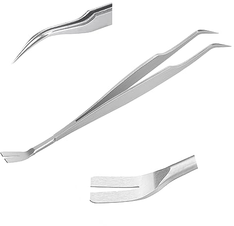 Nutabevr 2 in 1 Profi Edelstahl Zeckenzange, Problemlos Zecken jeder GrößeEntfernen, Zeckenentferner Zeckenpinzette und Zeckenhaken, Zuverlässige und einfache Anwendung, für Mensch, Hunde, Katzen