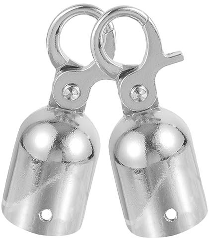 OSALADI Délicat 2 Pièces Butée D'Extrémité De Corde Embout De Corde Avec Crochet Mousqueton D'Extrémité De Corde Bouchon D'Extrémité De Cloche Extrémités De Corde Attache D'Extrémité De